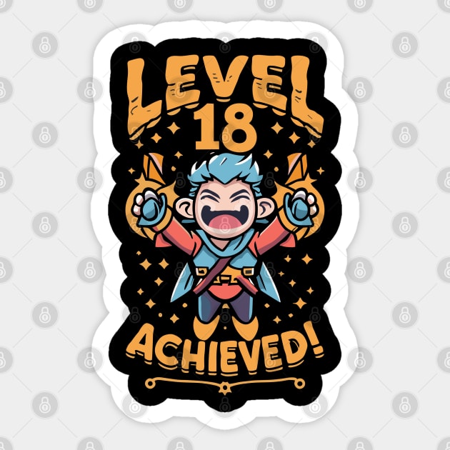 LEVEL 18 acheived Gaming Sticker by XYDstore